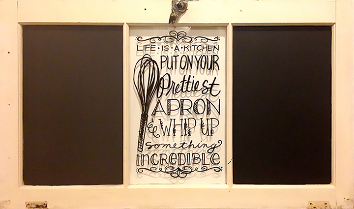 Chalkboard Life is a kitchen Window